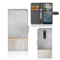 Nokia 2.4 | Book Style Case | Wood Concrete