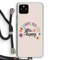 Happy days: Pixel 5a 5G Transparant Hoesje met koord