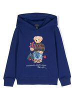 POLO RALPH LAUREN KIDS hoodie à imprimé Polo Bear - Bleu - thumbnail