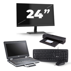 Dell Latitude E6430 ATG - Intel Core i5-3e Generatie - 14 inch - 8GB RAM - 240GB SSD - Windows 10 + 1x 24 inch Monitor