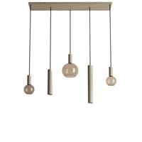 Hanglamp Riva recht kort quartz