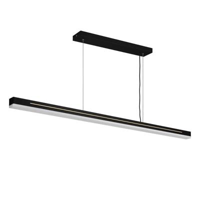 Brede hanglamp zwart met ingebouwde Moodmaker Nordlux Skylar
