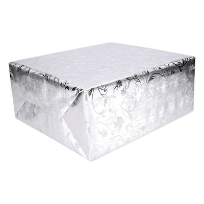 Set van 3x stuks luxe zilveren kerst cadeaupapier/inpakpapier 500 x 76 cm op rol