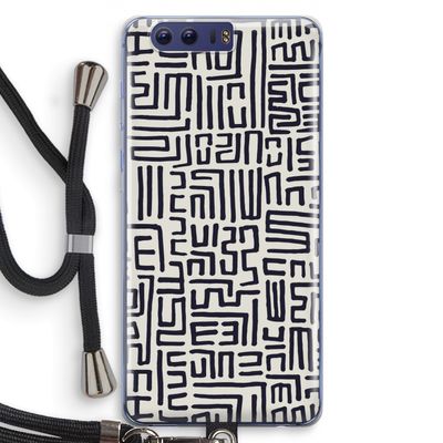 Moroccan Print: Honor 9 Transparant Hoesje met koord