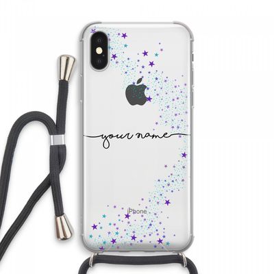 Sterren: iPhone XS Max Transparant Hoesje met koord