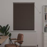 VidaXL Venetiaanse blind donkerbruin met patroon 150 x 100 cm pvc