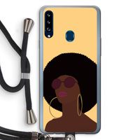 Golden hour: Samsung Galaxy A20s Transparant Hoesje met koord