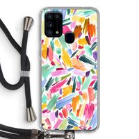 Watercolor Brushstrokes: Samsung Galaxy M31 Transparant Hoesje met koord