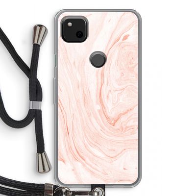 Peach bath: Pixel 4a Transparant Hoesje met koord