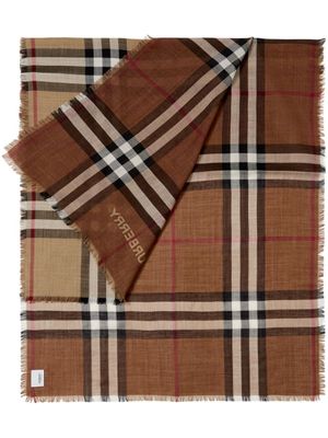 Burberry écharpe en laine mélangée à carreaux - Tons neutres