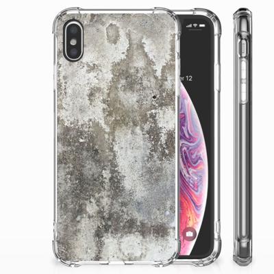 Apple iPhone Xs Max Anti-Shock Hoesje Beton Print Apple iPhone Xs Max Anti-Shock Hoesje Beton Print