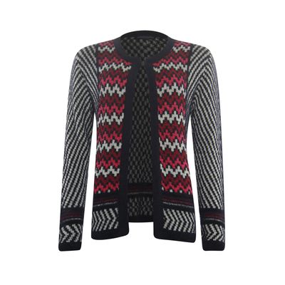 Gedessineerd vest met ronde hals
