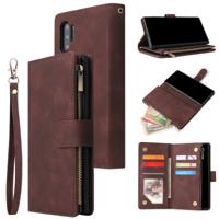 Voor Galaxy Note 10 + multifunctionele retro Frosted horizontale Flip lederen draagtas met kaartsleuf & houder & rits portemonnee & foto frame & Lanya