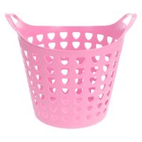 Flexibele wasmand - roze - 26 liter - kunststof - 40 x 42 cm