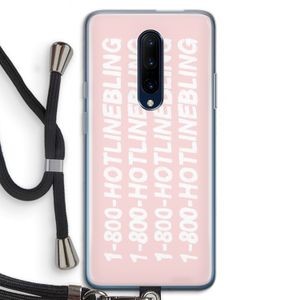 Hotline bling pink: OnePlus 7 Pro Transparant Hoesje met koord