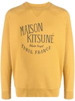 Maison Kitsuné sweat à logo imprimé - Jaune