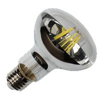 LED E27 Filament Spiegellamp R80 - 6W - Dimbaar - thumbnail