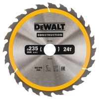 DeWalt Accessoires Cirkelzaagblad 235x30x24t, positief 20°, kerf 2,6mm - DT1954-QZ