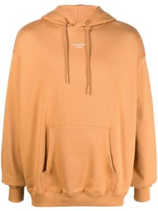 Drôle De Monsieur hoodie en coton à logo imprimé - Marron