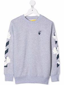 Off-White Kids sweat Marker à logo imprimé - Gris