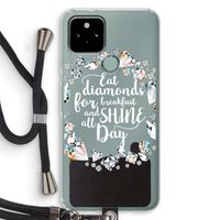 Diamonds: Pixel 5 Transparant Hoesje met koord