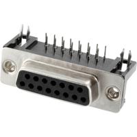 Connfly DS1037-15FNBKT7-0CC D-sub female connector Aantal polen: 15 Soldeerpennen 1 stuk(s) Tray