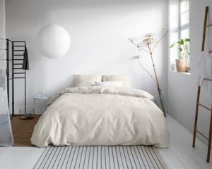 Primaviera Deluxe Uni Satijn Dekbedovertrek Creme 140 x 200/220 cm