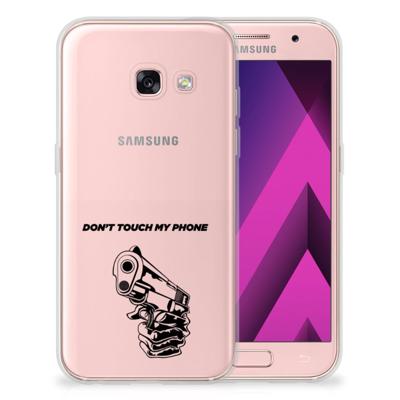 Samsung Galaxy A3 2017 Silicone-hoesje Gun Don't Touch My Phone Samsung Galaxy A3 2017 Silicone-hoesje Gun Don't Touch My Phone