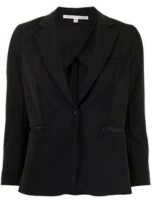 Veronica Beard blazer Scuba Schoolboy Dickey - Noir
