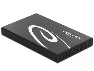 DeLOCK 42611 behuizing voor opslagstations HDD-/SSD-behuizing Zwart, Wit 2.5"