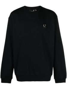 Raf Simons X Fred Perry sweat à slogan brodé - Noir