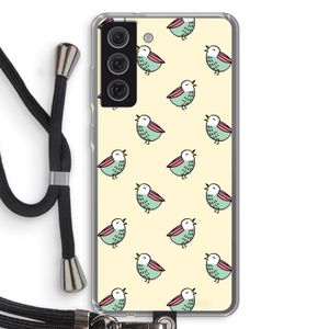 Vogeltjes: Samsung Galaxy S21 FE Transparant Hoesje met koord