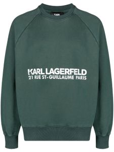 Karl Lagerfeld sweat en coton à logo imprimé - Vert