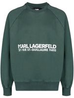 Karl Lagerfeld sweat en coton à logo imprimé - Vert - thumbnail