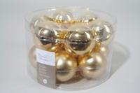 12 kerstballen licht goud glans-mat 50 mm - Ksd - thumbnail