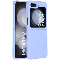 AccezzLiquid Silicone Backcover Samsung Galaxy Z Flip 5 Telefoonhoesje Paars