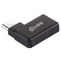 90 graden USB-C / USB 3.0 OTG Adapter - 10Gbps - Zwart - thumbnail