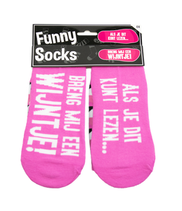 Funny socks - Breng mij een wijntje