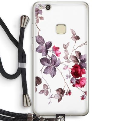 Mooie bloemen: Huawei Ascend P10 Lite Transparant Hoesje met koord