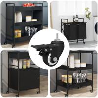 VidaXL Wielen 12 pcs zwart m6 x 37 mm ijs en nylon