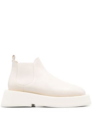 Marsèll bottines à semelle épaisse 50 mm - Blanc