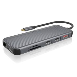 ICY BOX IB-DK4060-CPD, 1 zu 12 USB Type-C® Notebook DockingSt. USB-C dockingstation Geschikt voor merk: Universeel