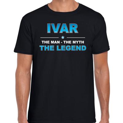 Ivar Voornaam cadeau - The man, The myth the legend - zwart - voor heren - verjaardag