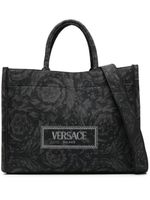 Versace grand sac à main Barocco Athena en jacquard - Noir