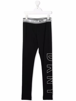 Dkny Kids legging à logo imprimé - Noir