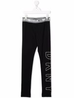 Dkny Kids legging à logo imprimé - Noir