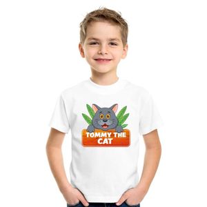 Katten dieren t-shirt wit voor kinderen