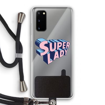 Superlady: Samsung Galaxy S20 Transparant Hoesje met koord
