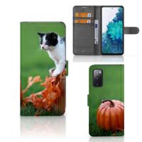 Samsung Galaxy S20 FE | Telefoonhoesje | Met pasjeshouder | Kitten