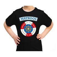 Matroos carnaval verkleed shirt zwart voor kids XL (158-164)  -